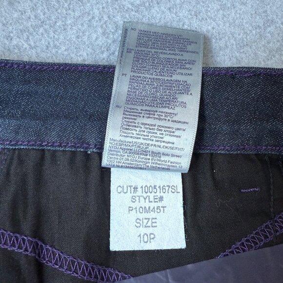 NYDJ Dark Wash Blue Clarissa Ankle Slim Leg Denim Jeans Lift Tuck Size 10 Petite - Picture 14 of 16